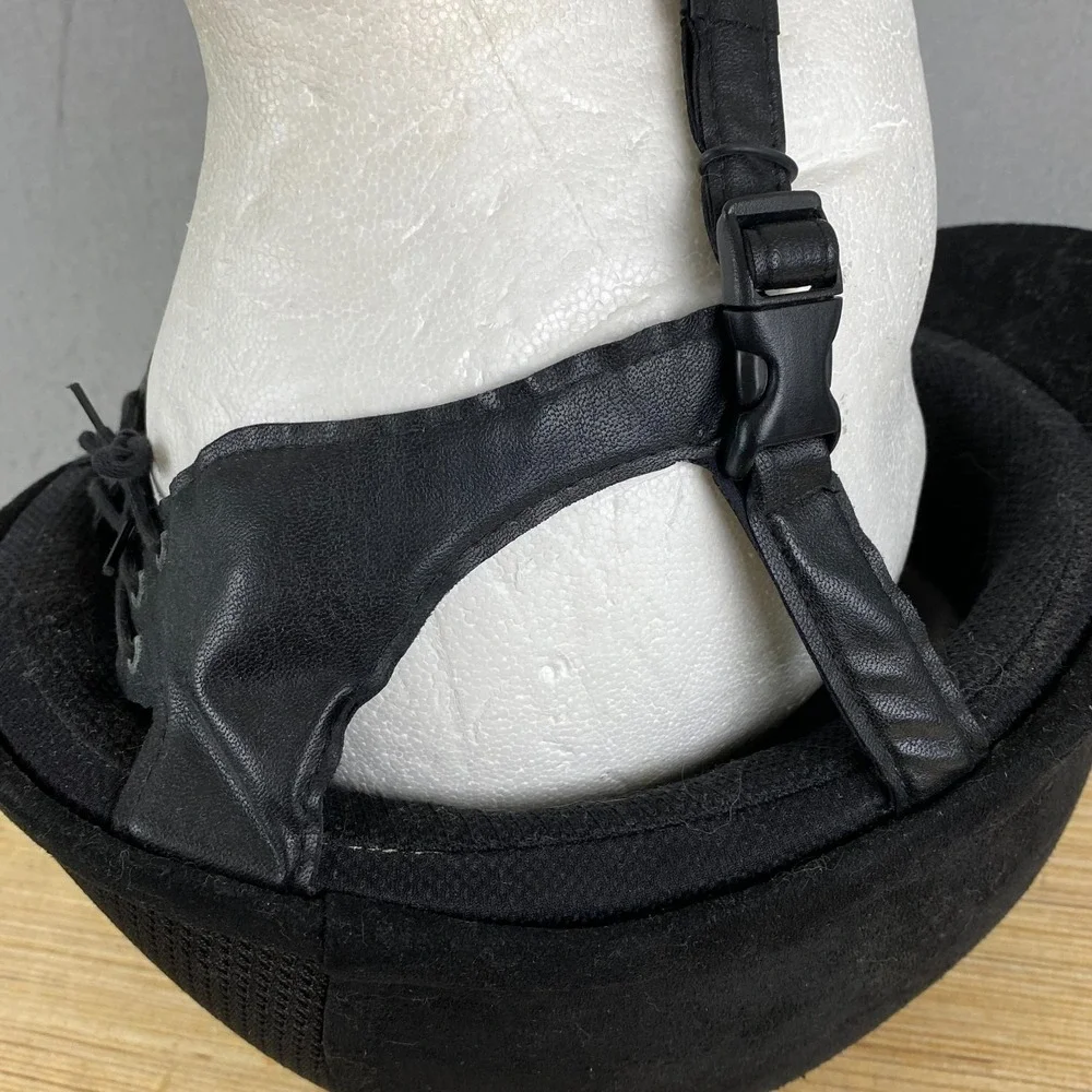 Charles Owen Ayr 8 Riding Helmet Black & Silver Size 7 57 cm Used READ - Picture 6 of 13